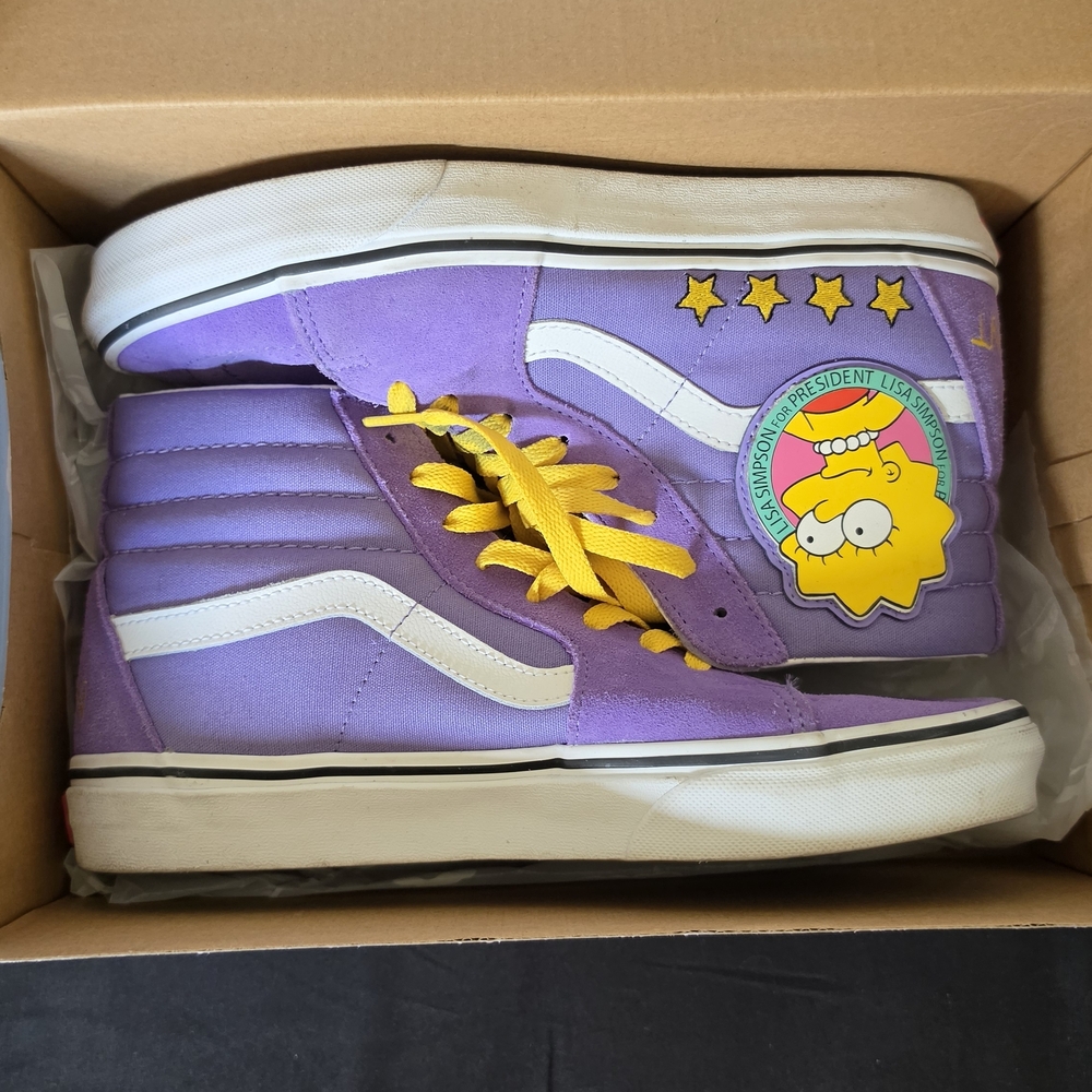 Vans x The Simpsons Lisa Simpson Sneakers | Women’s 9 / Men’s 7.5 | NWT Limited